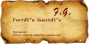 Forrás Gusztáv névjegykártya