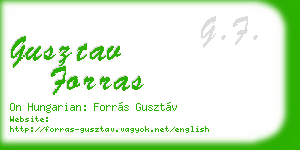 gusztav forras business card