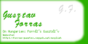 gusztav forras business card